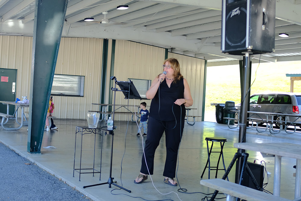 Vocalist Angela Bruno sang a variety of pop and show tunes at the Bounty Festival
